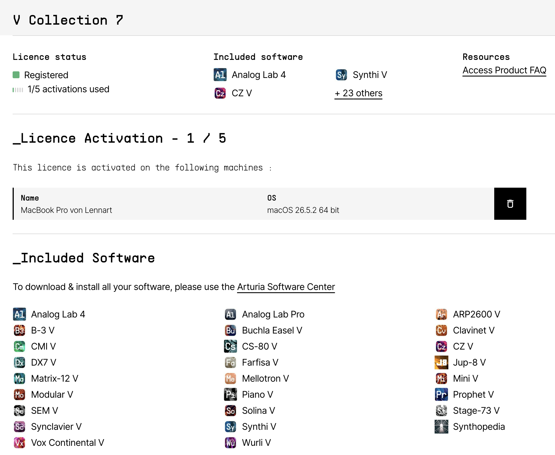 Arturia V Collection 7
